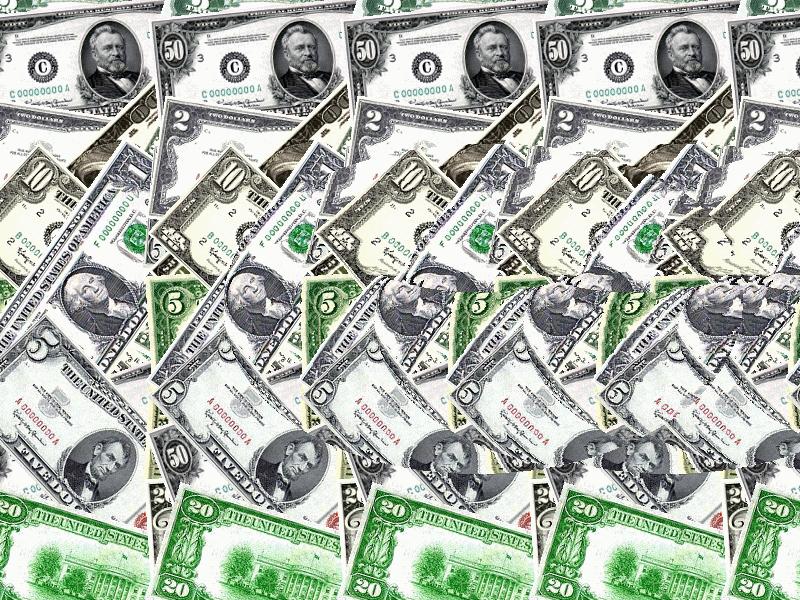 autostereogram picture with dollar notes, link to Mhb's Math pages
